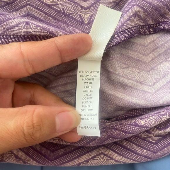 LuLaRoe purple chevron plus size leggings - Picture 3 of 3